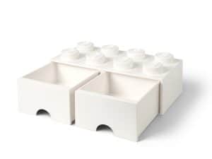 cassetto mattoncino a 8 bottoncini bianco lego 5006209