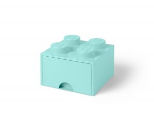 cassetto mattoncino portaoggetti azzurro a 4 bottoncini lego 5005714