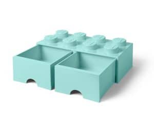 cassetto mattoncino portaoggetti azzurro a 8 bottoncini lego 5006182