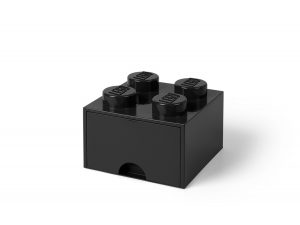 cassetto mattoncino portaoggetti nero a 4 bottoncini lego 5005711