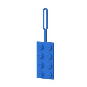 lego 5005543 etichetta per bagagli blu 2x4