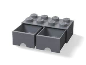 lego 5006329 cassetto mattoncino a 8 bottoncini grigio scuro