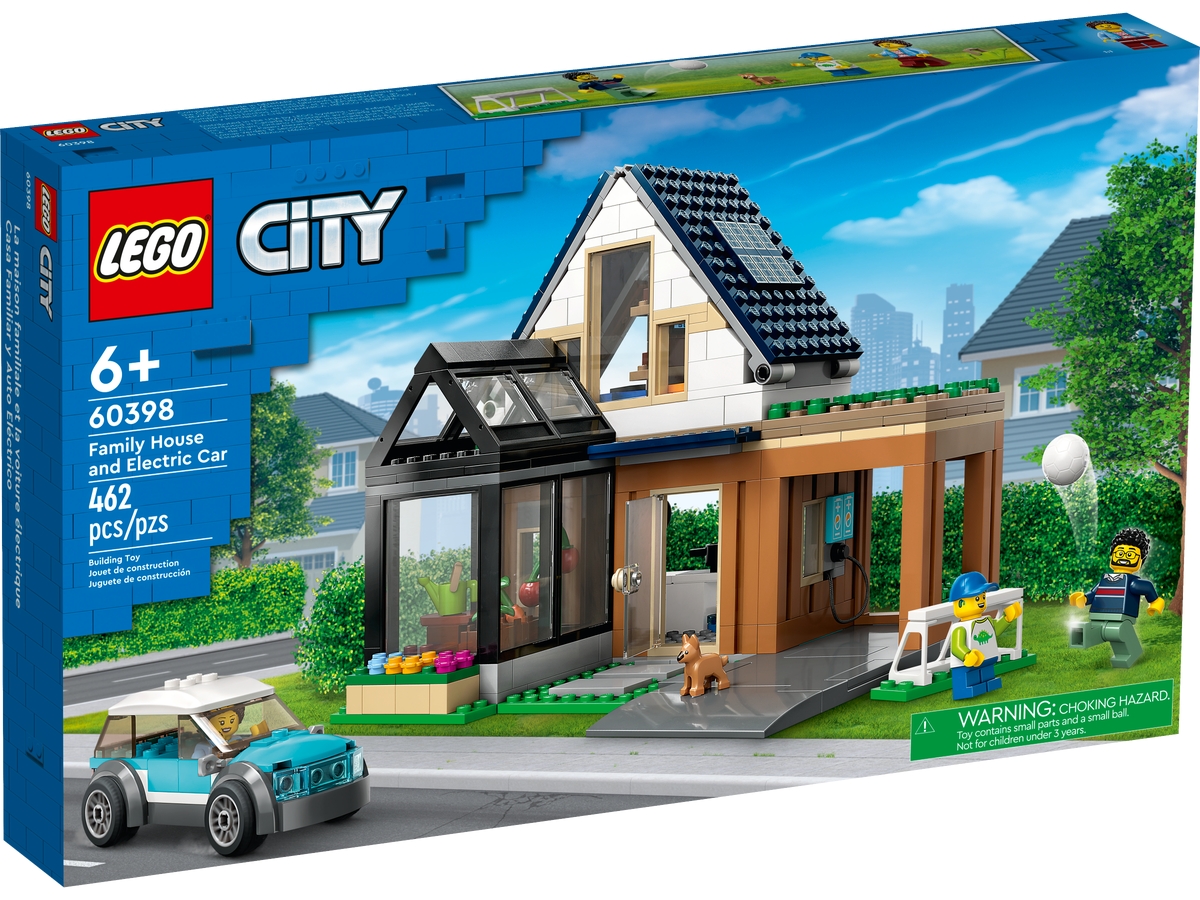 LEGO Villetta familiare e auto elettrica 60398 – 52,99 €